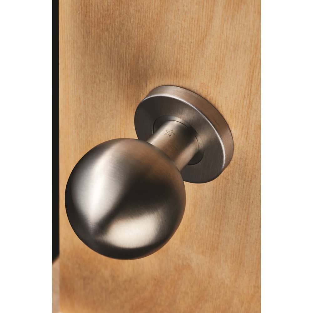Steelworx Mortice Door Knob - 50mm Rose Diameter - Satin Stainless Steel