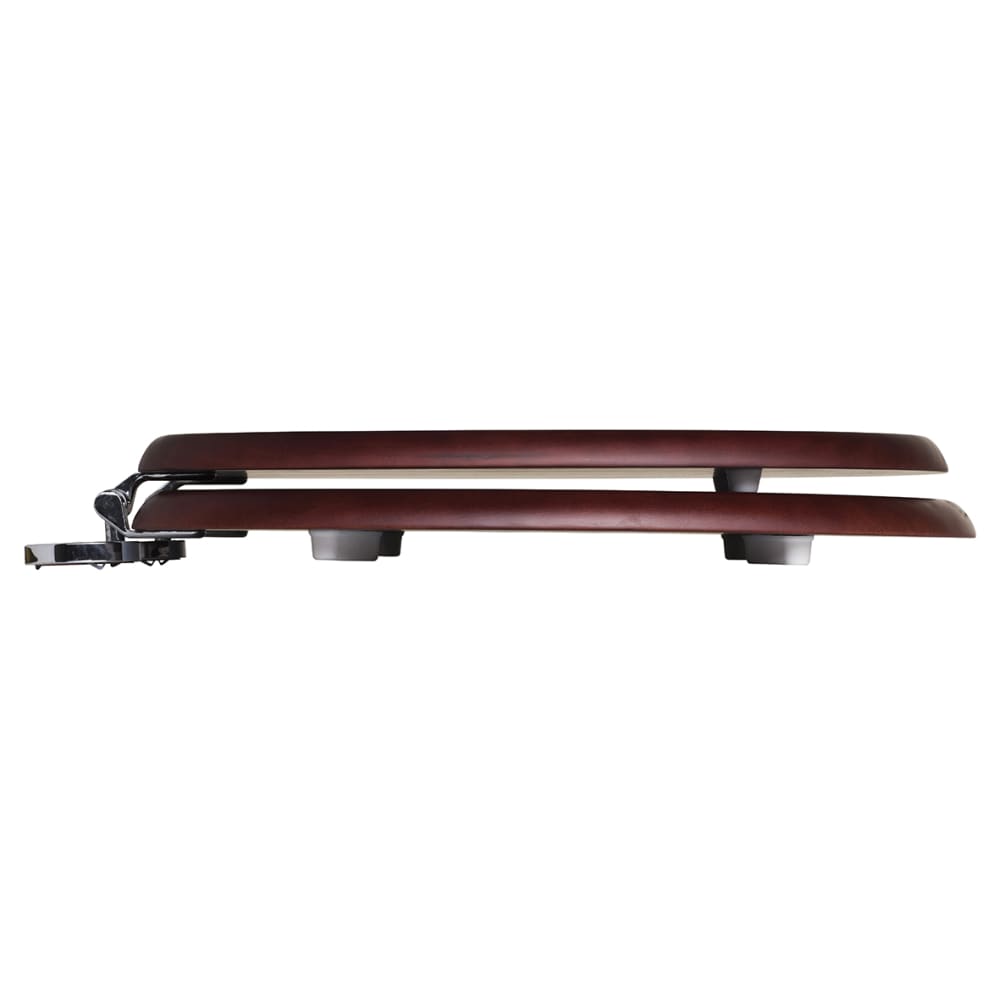 Croydex Davos Flexi-Fix Standard Close Wooden Toilet Seat - Mahogany