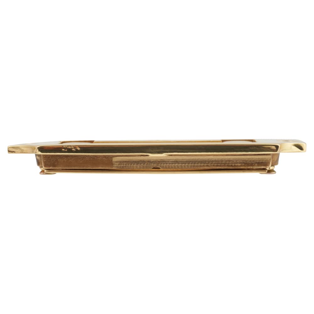 Altro Military Chest Flush Cabinet Pull Handle - 89 x 45mm - Polished Brass