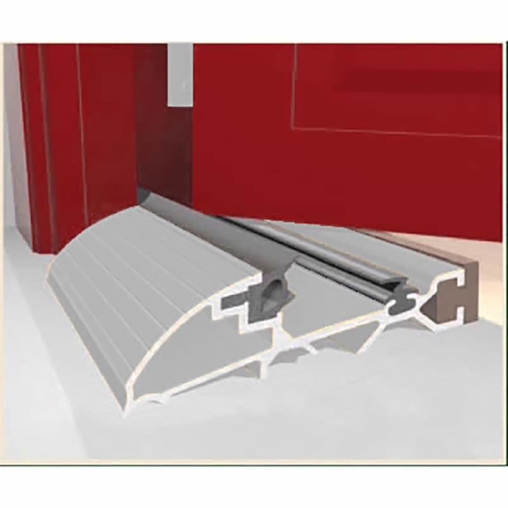 Exitex Mobility Threshold with Ramp - 1000mm Length - Inward Opening Doors - Mill Aluminium
