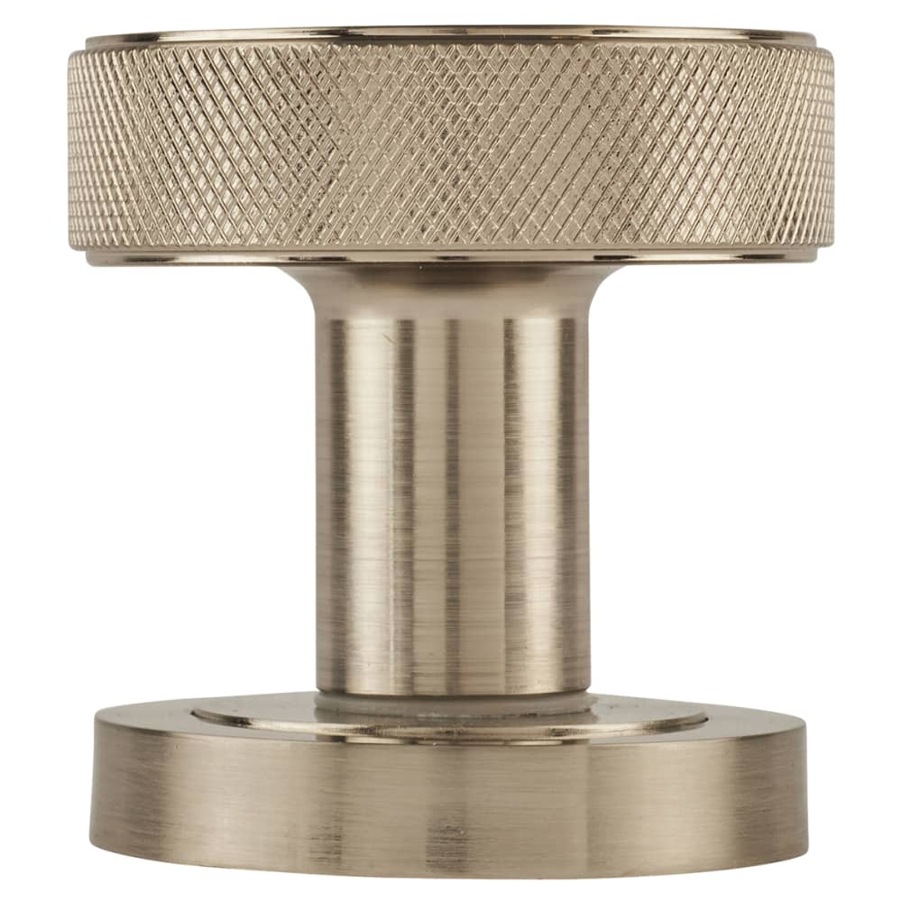 Altro Knurled Mortice Door Knob - 52mm Rose Diameter - Satin Nickel