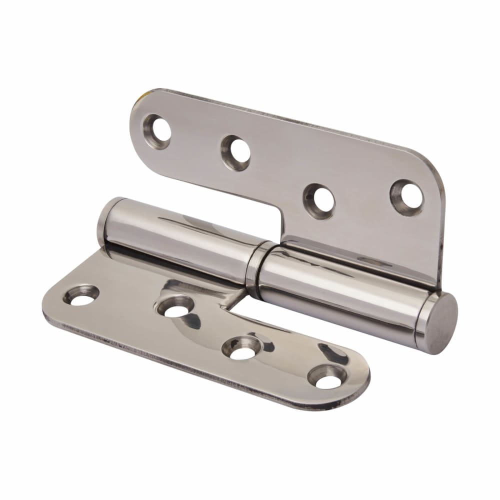 European Style Lift Off Butt Door Hinge - 100 x 89 x 3mm - Right Hand - Pol Stainless Steel - Pair
