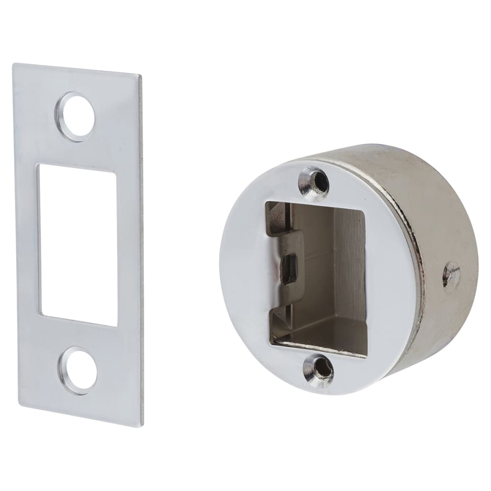 Quick Latch Tubular Bathroom Deadbolt - 71mm Case - 57mm Backset - Round - Polished Chrome