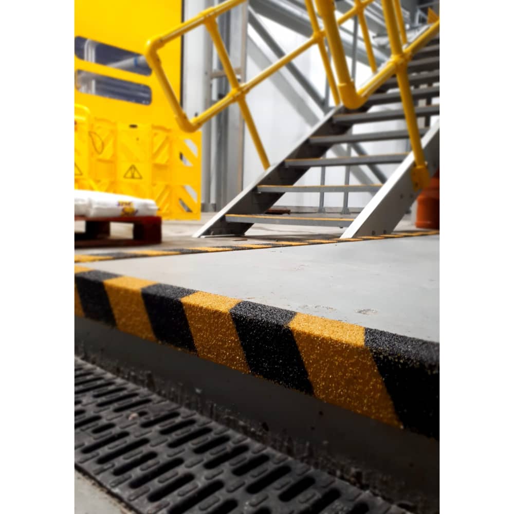 Blue Diamond Heavy Duty Anti Slip Stair Nosing Strip - 1500 x 55 x 55mm - Yellow