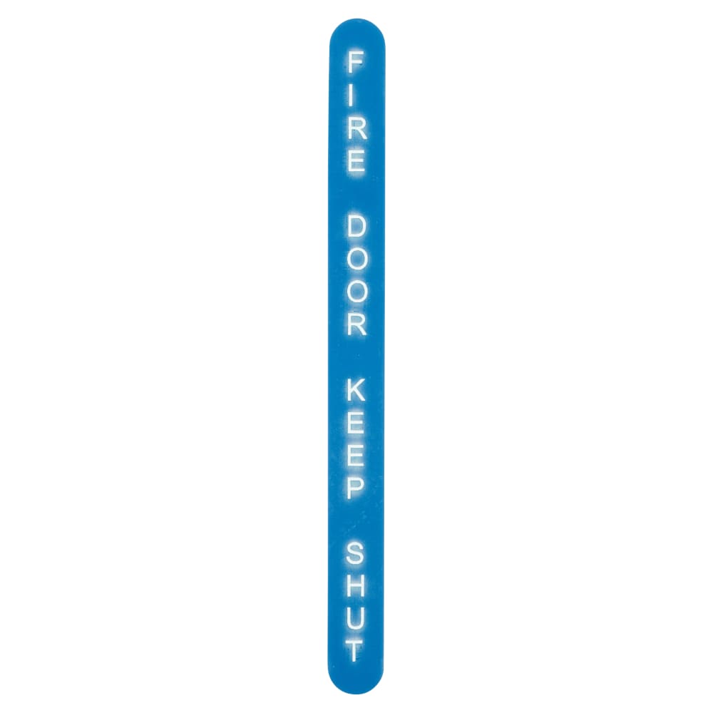 Fire Door Keep Shut Door Sign - Long Oval Shape Lollipop Design - 150 x 13mm - Rigid Plastic