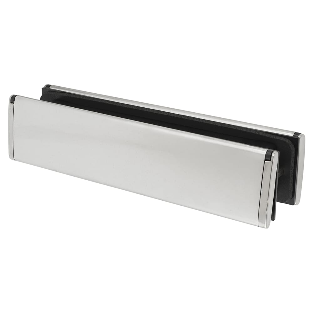 Trojan Letter Plate Matching End - 300 x 70mm - Door Thickness 40-80mm - PVD Chrome