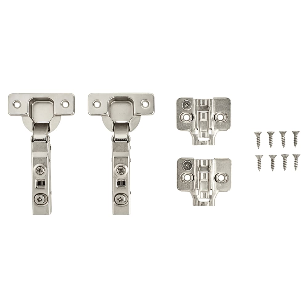 Klug Clip-On Soft Close Cabinet Hinge - 110° - Overlay - Zinc Plated - Pair