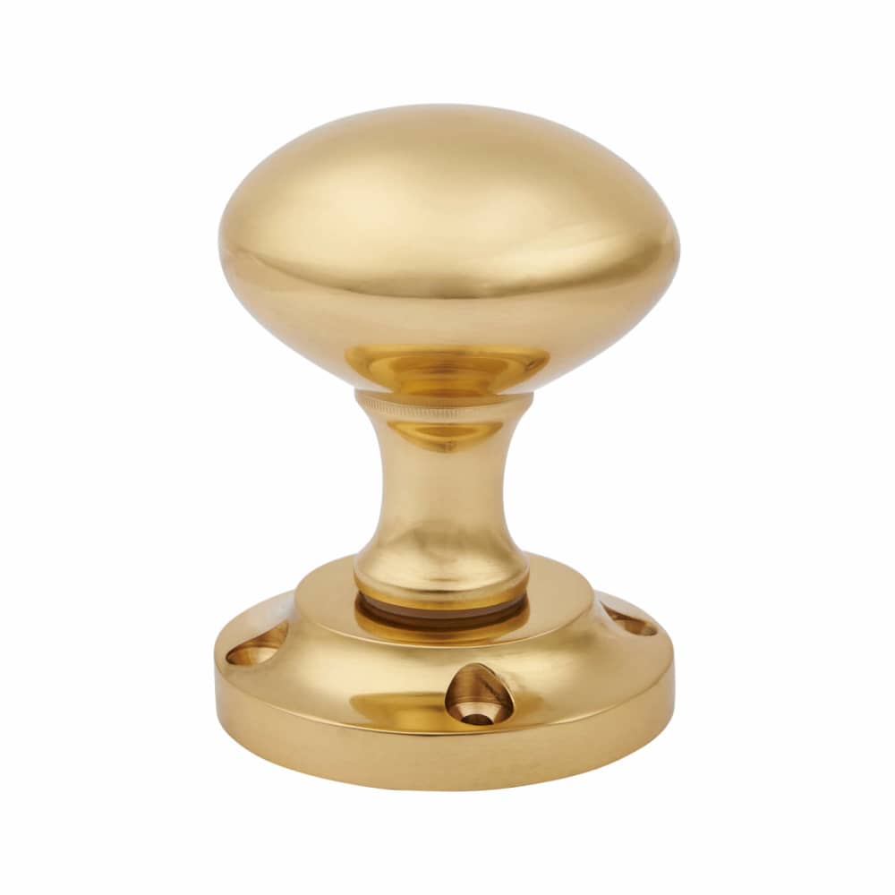 Altro Victorian Mortice Knobset - 57mm - Polished Brass