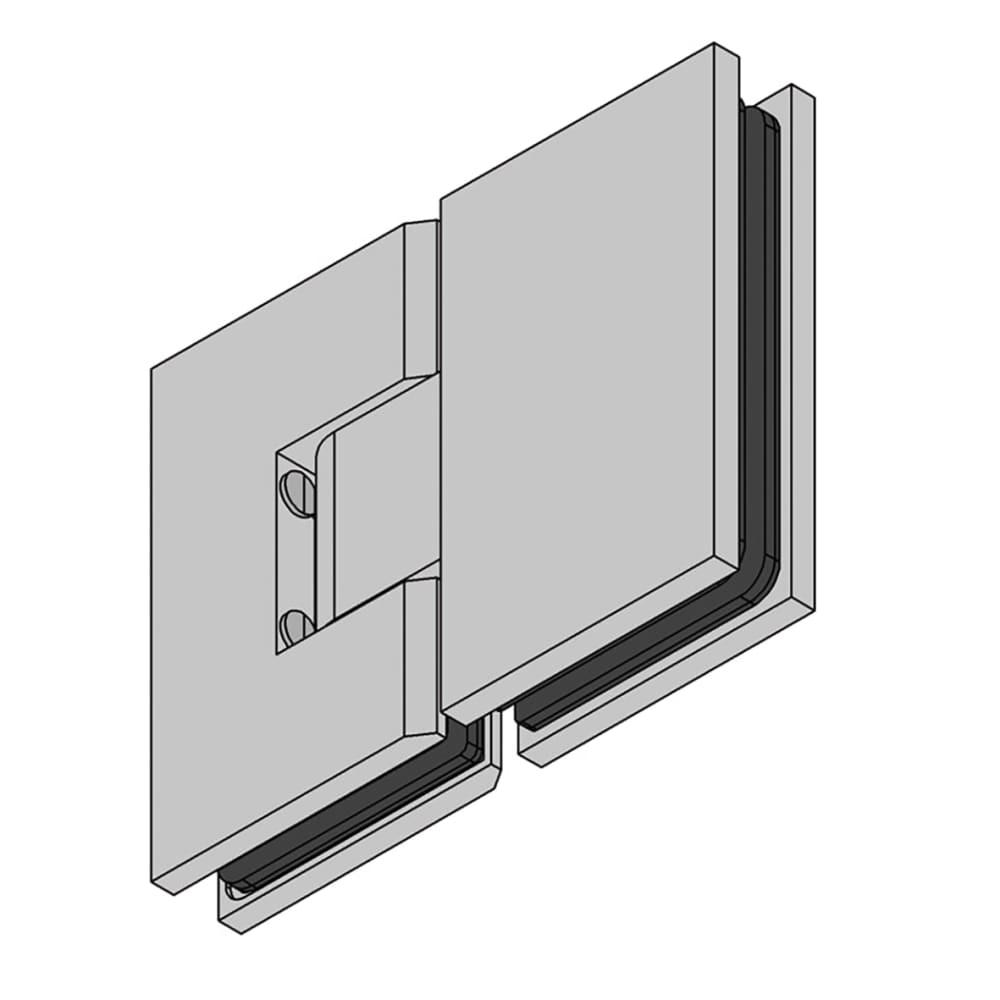 Bohle Bilbao Select Glass to Glass Shower Hinge - 180° - 8-12mm Glass - Matt Black