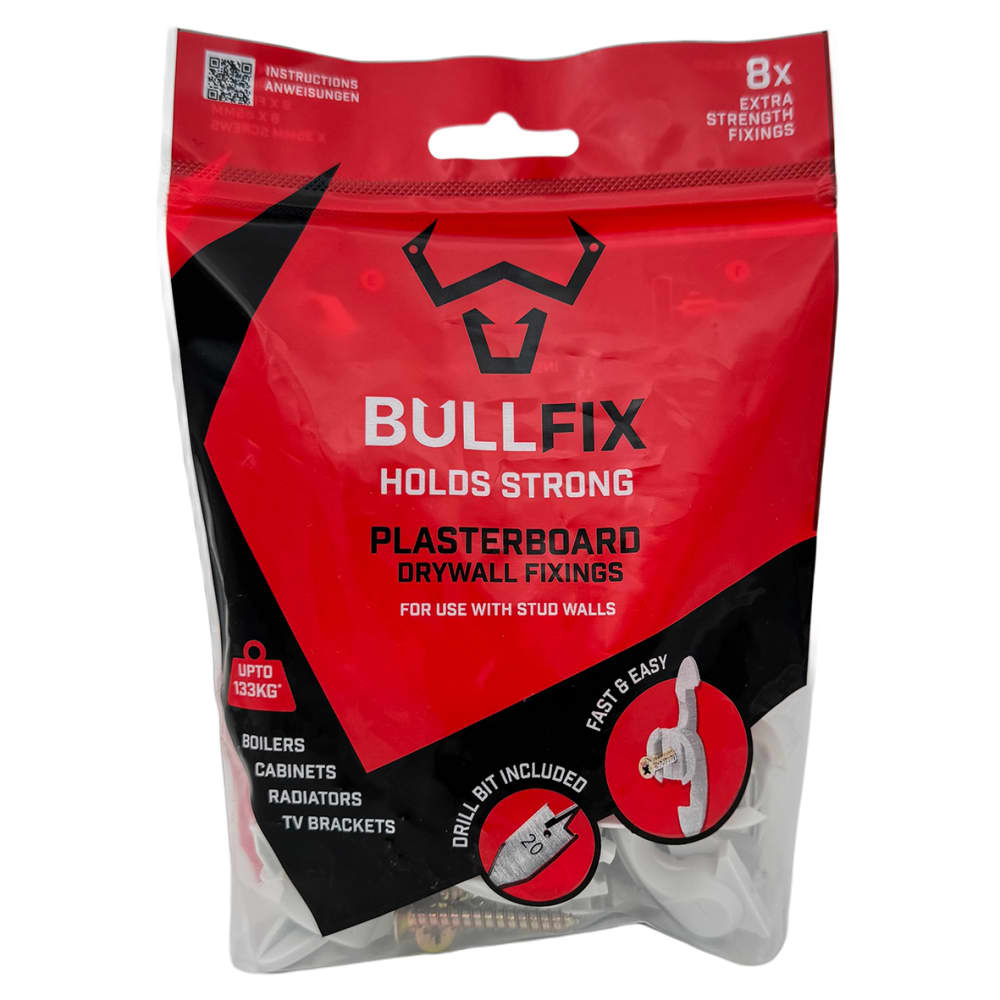 Bullfix Extra Heavy Duty Plasterboard Fixings Starter Kit - 5 x 20mm - Pack of 8 