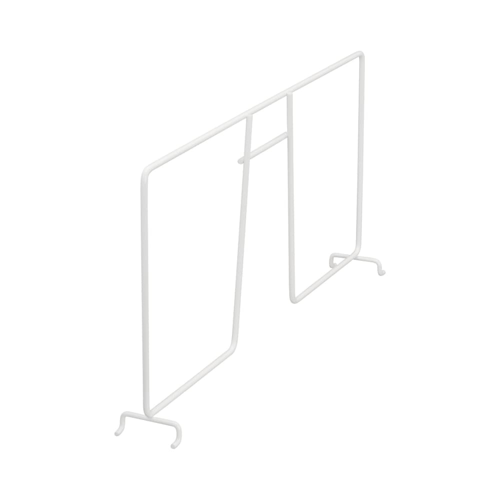 elfa Top Track System - Click In Ventilated Wire Shelf Divider - 411 x 54 x 200mm - White