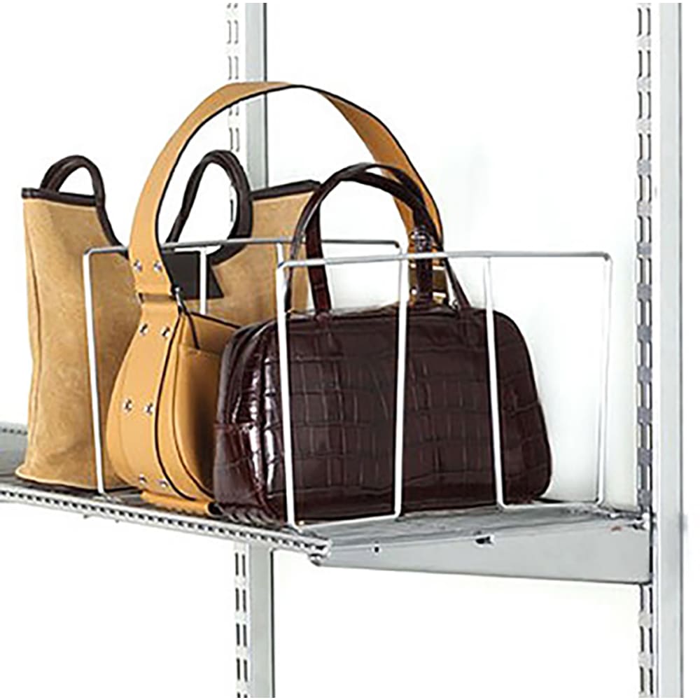 elfa Top Track System - Click In Ventilated Wire Shelf Divider - 411 x 54 x 200mm - White