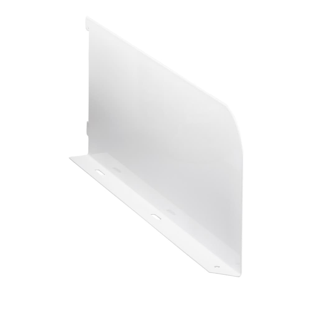 elfa Twin Slot Shelving System - Shelf Book End/Shelf End - 300mm Length - Right - White