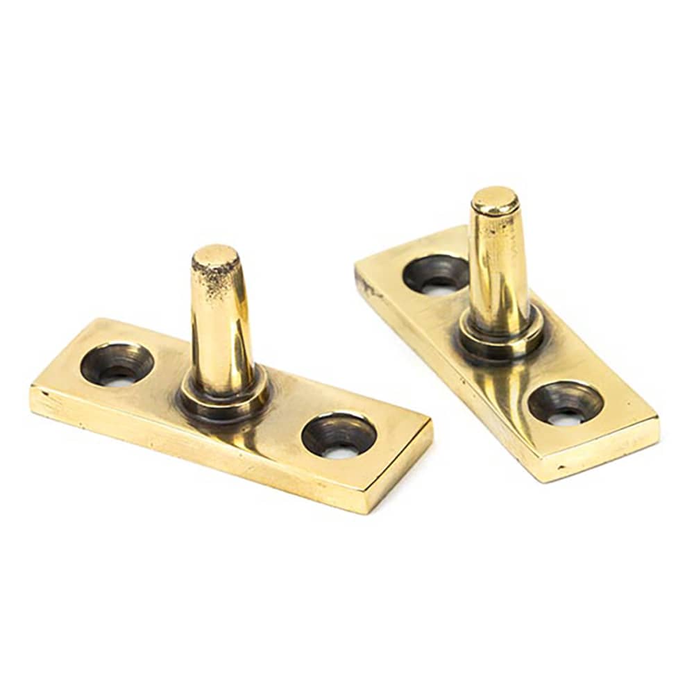 From The Anvil Brompton Knurled Casement Window Stay - 10"/250mm Length - Aged Brass