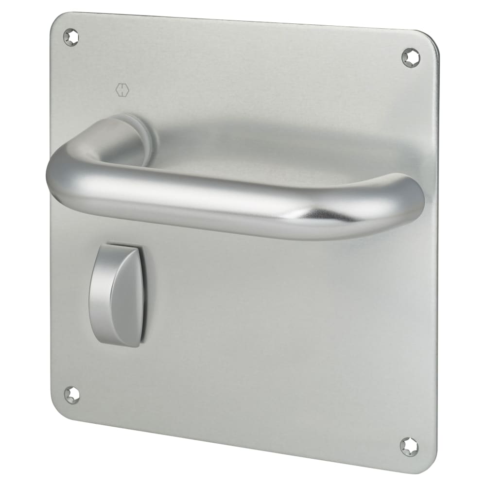 Altro 20mm Return to Door Bathroom Door Handle - 160 x 160mm - RH - Satin Aluminium