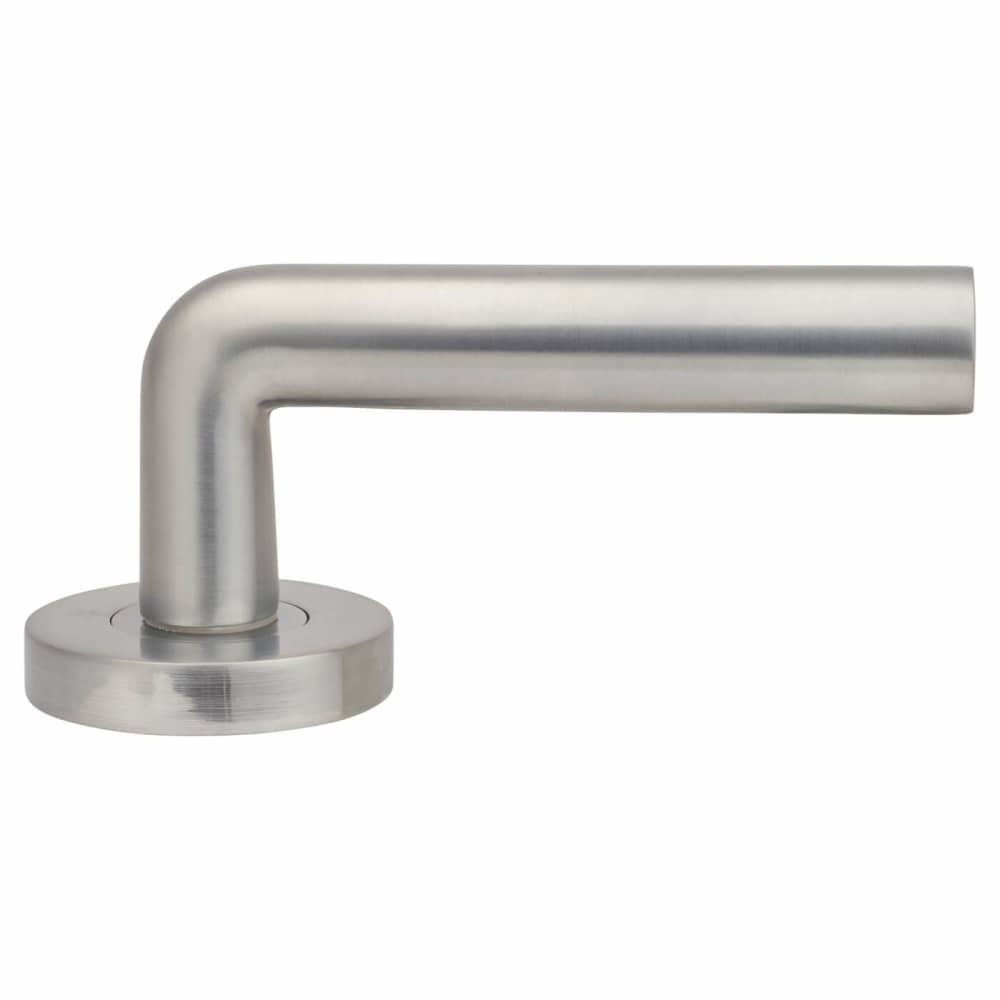 Jigtech Riva Door Handle on Rose - Satin Chrome