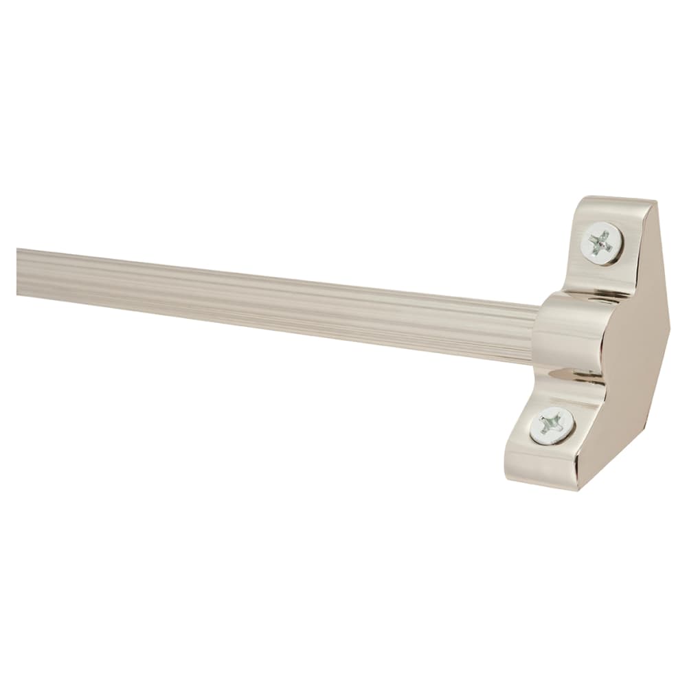 Altro Lines Stair Rod with Plain Finials - 900mm Length - Polished Nickel