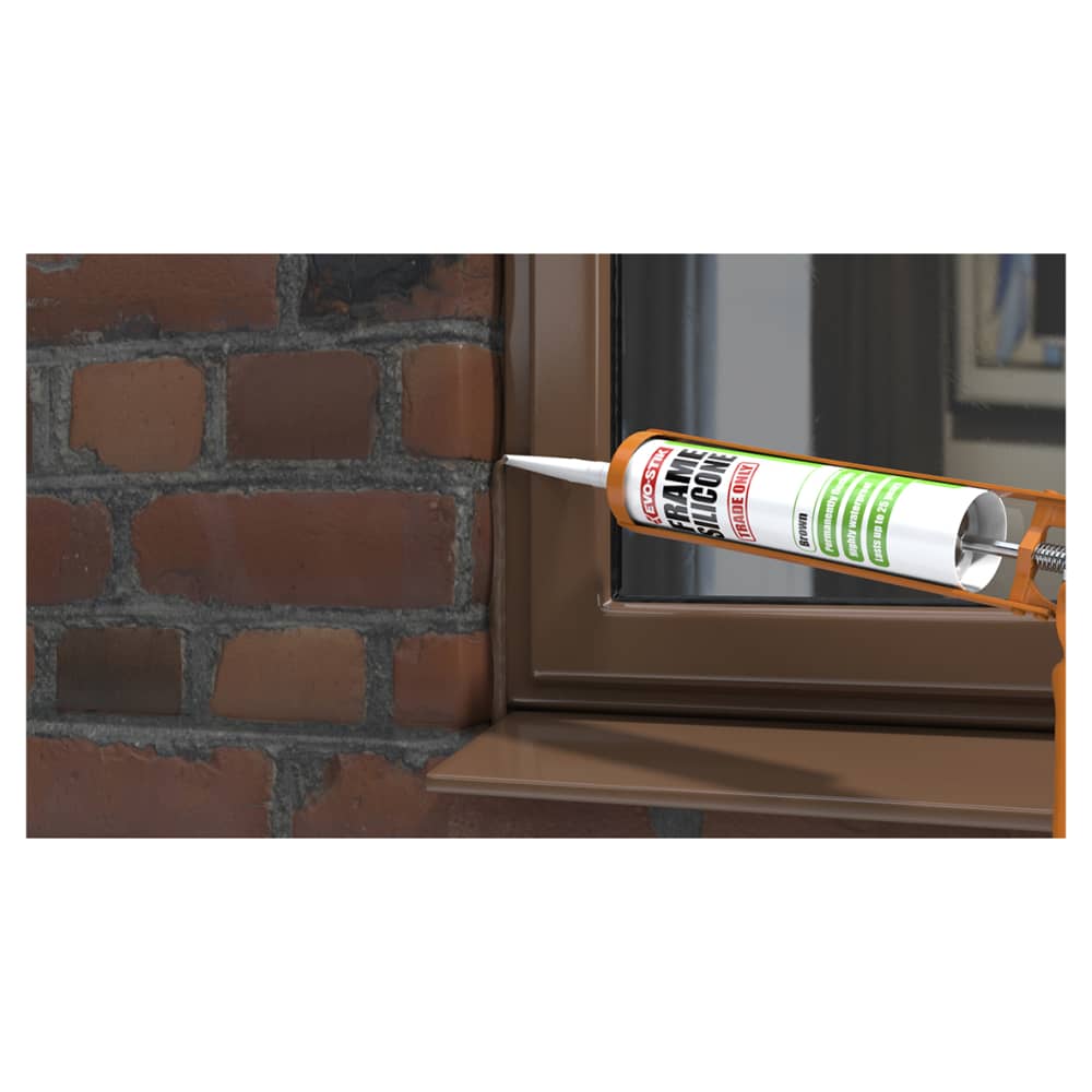 Evo-Stik Trade Frame Silicone - 290ml - Brown