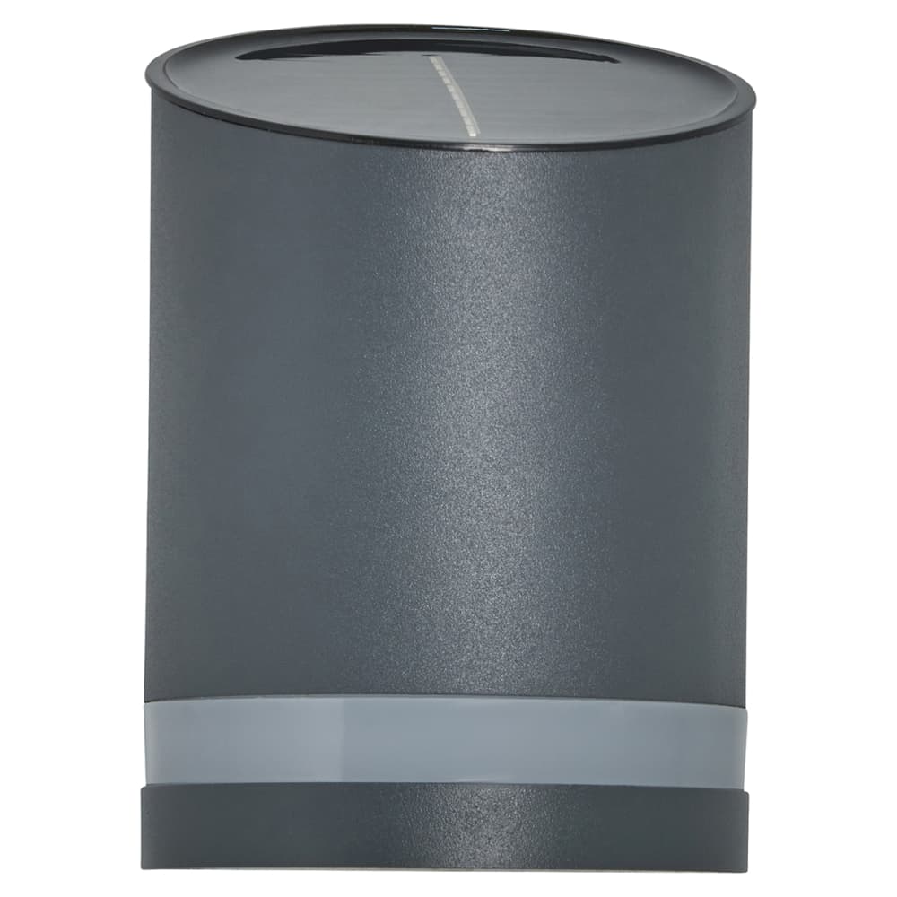 Forum Zink Trimdon 2W LED Solar Outdoor Down Wall Light - IP44 - 3000K Warm White - Anthracite