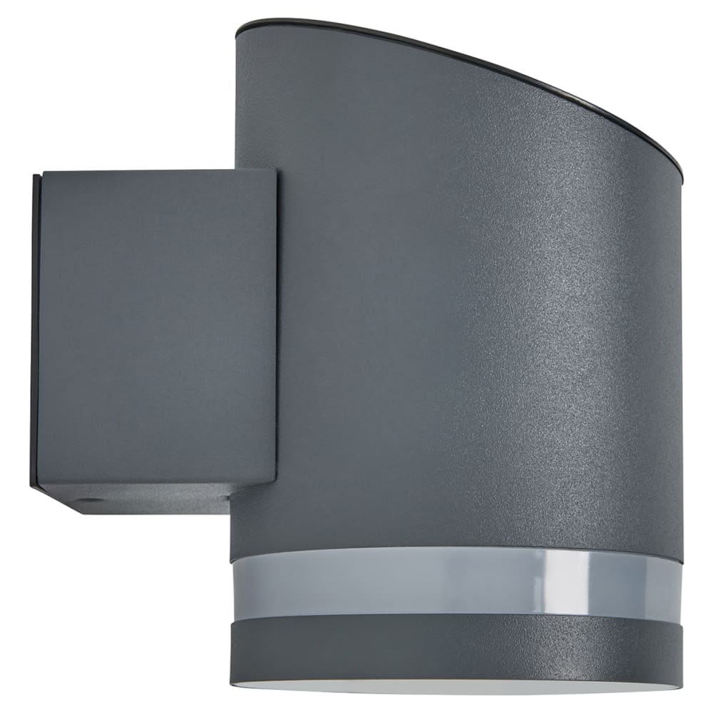 Forum Zink Trimdon 2W LED Solar Outdoor Down Wall Light - IP44 - 3000K Warm White - Anthracite