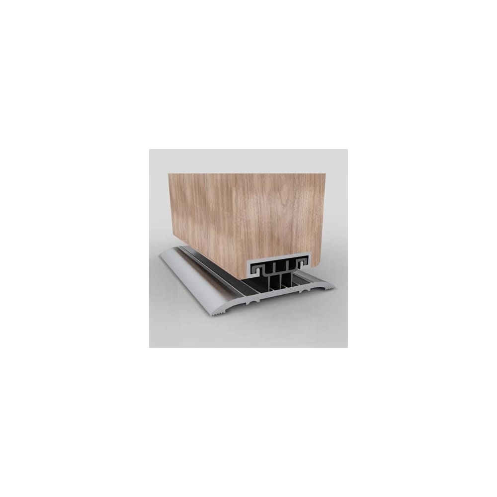 Norsound 850 Door Bottom Seal - 1000mm Length - Satin Anodised Aluminium