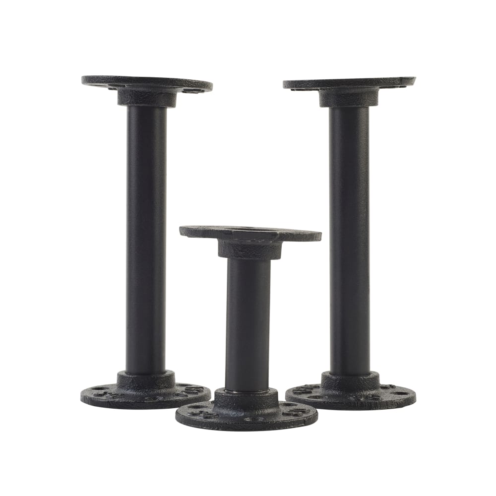 Altro 3/4" Pipe Single Candle Holder - Black - Pack of 3