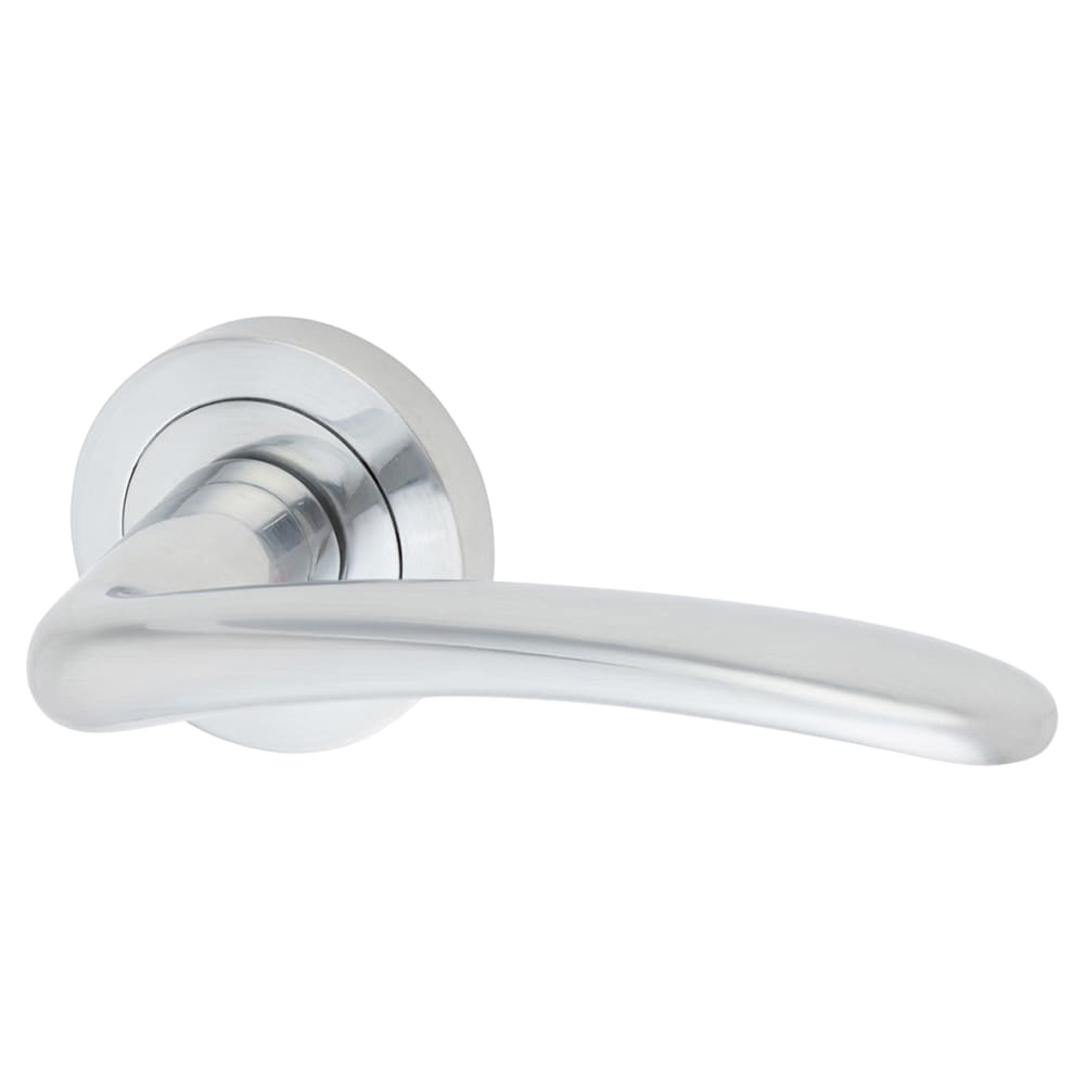 Touchpoint Eloise Door Handle on Rose - Satin Chrome