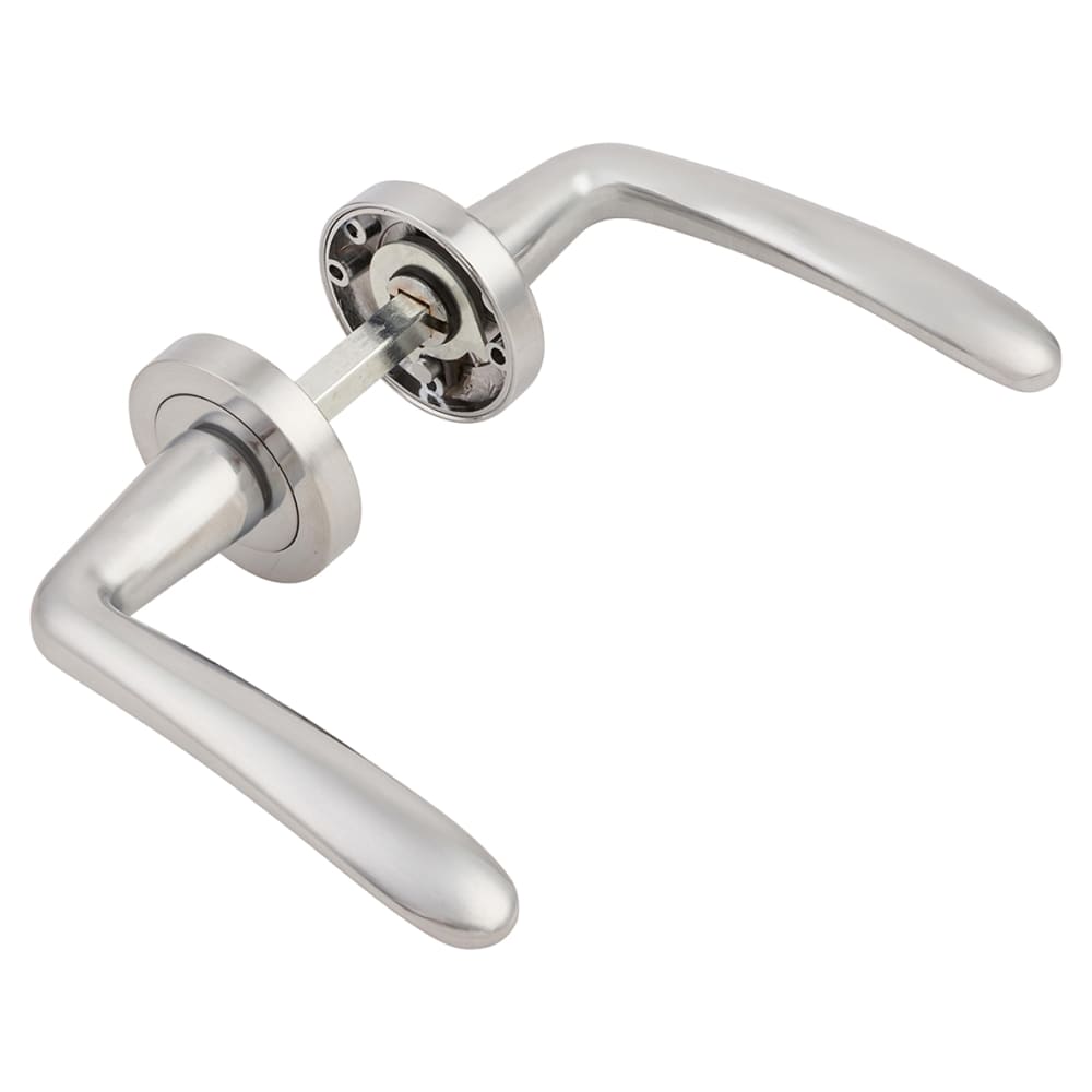 Touchpoint Eloise Door Handle on Rose - Satin Chrome