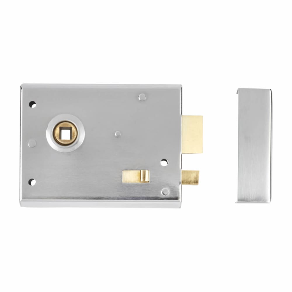 Altro Rim Lock with Snib - 105 x 80mm - Polished Chrome