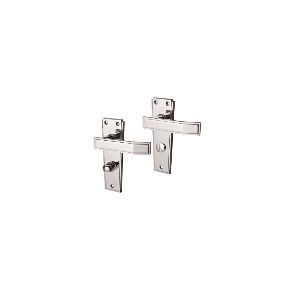 Jedo Deco Bathroom Door Handle - 153 x 50mm - Polished Chrome