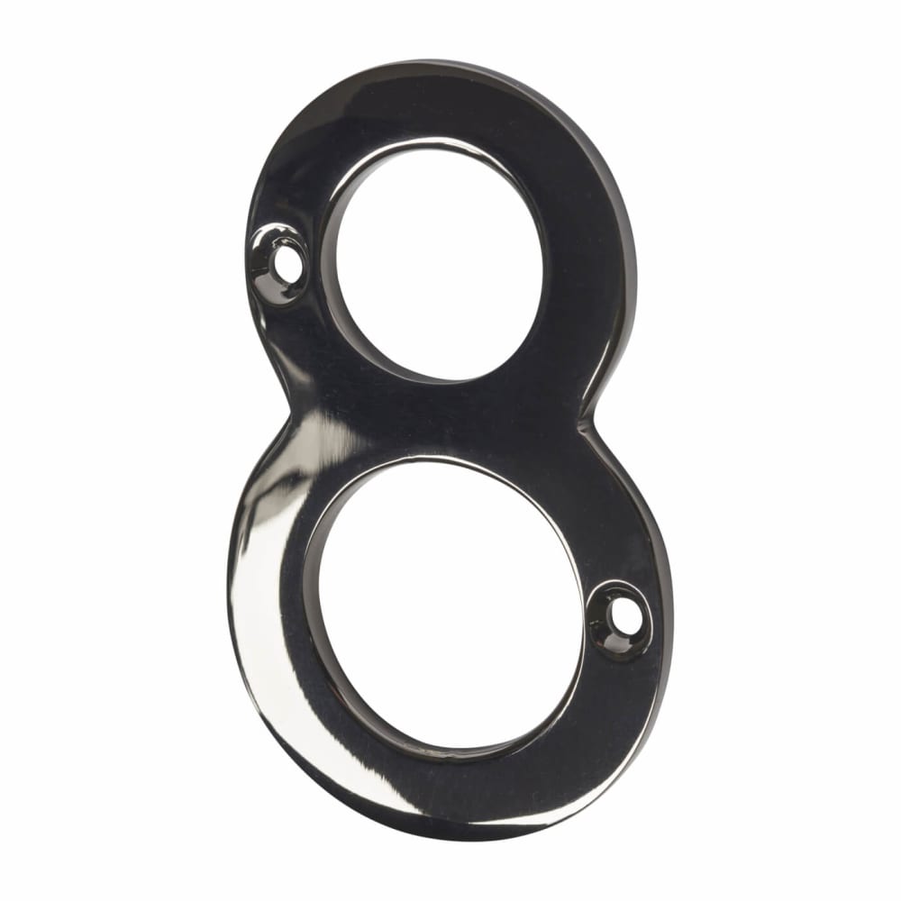 Altro 76mm Screw Fix Door Numeral - 8 - Black Nickel