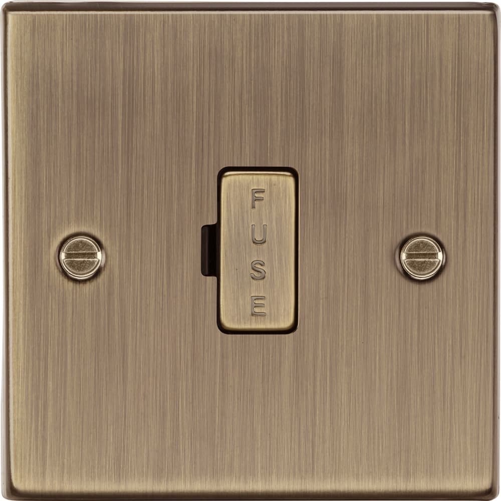 Despatch Spur Knightsbridge 13A 1 Gang Unswitched Fused Spur - Antique Brass ...