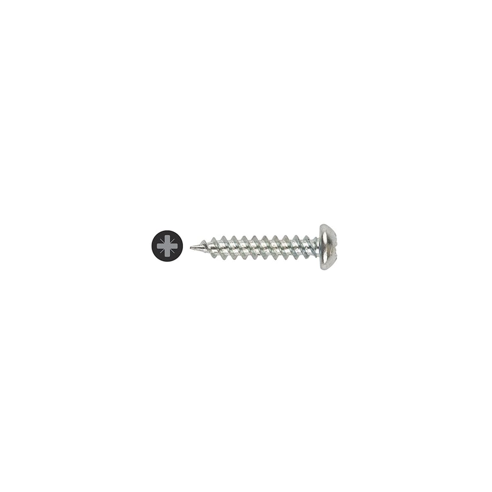 TIMCO Twin Threaded Pozi Round Head Wood Screws - 10 x 1" - Zinc Plated - Pack of 200