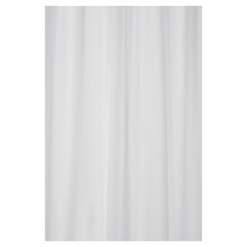Croydex Long Drop Shower Curtain - 1800 x 2000mm - White Polyester 