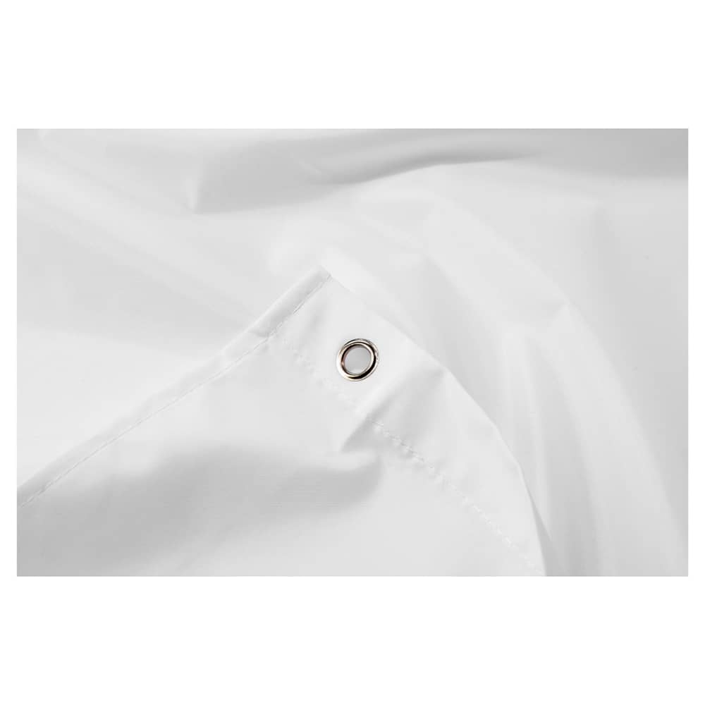 Croydex Long Drop Shower Curtain - 1800 x 2000mm - White Polyester 