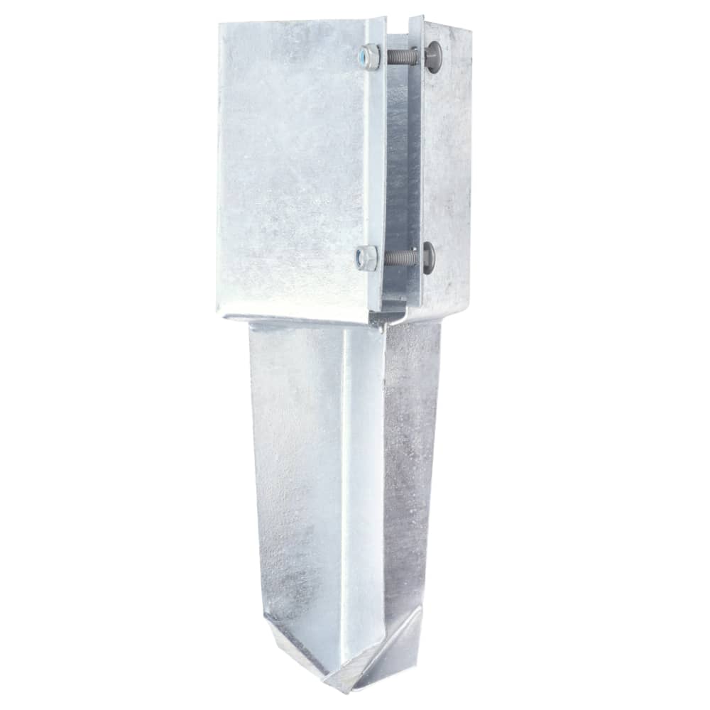 TIMCO Concrete In Fence Post Shoe - Bolt Secure - 100 x 100mm - Galvanised