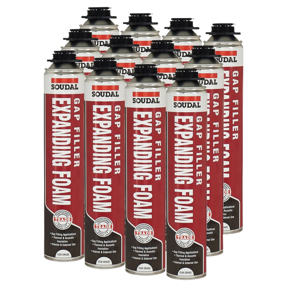 Soudal Gap Filler B3 Expanding Foam Trade Pack Gun Grade 750ml