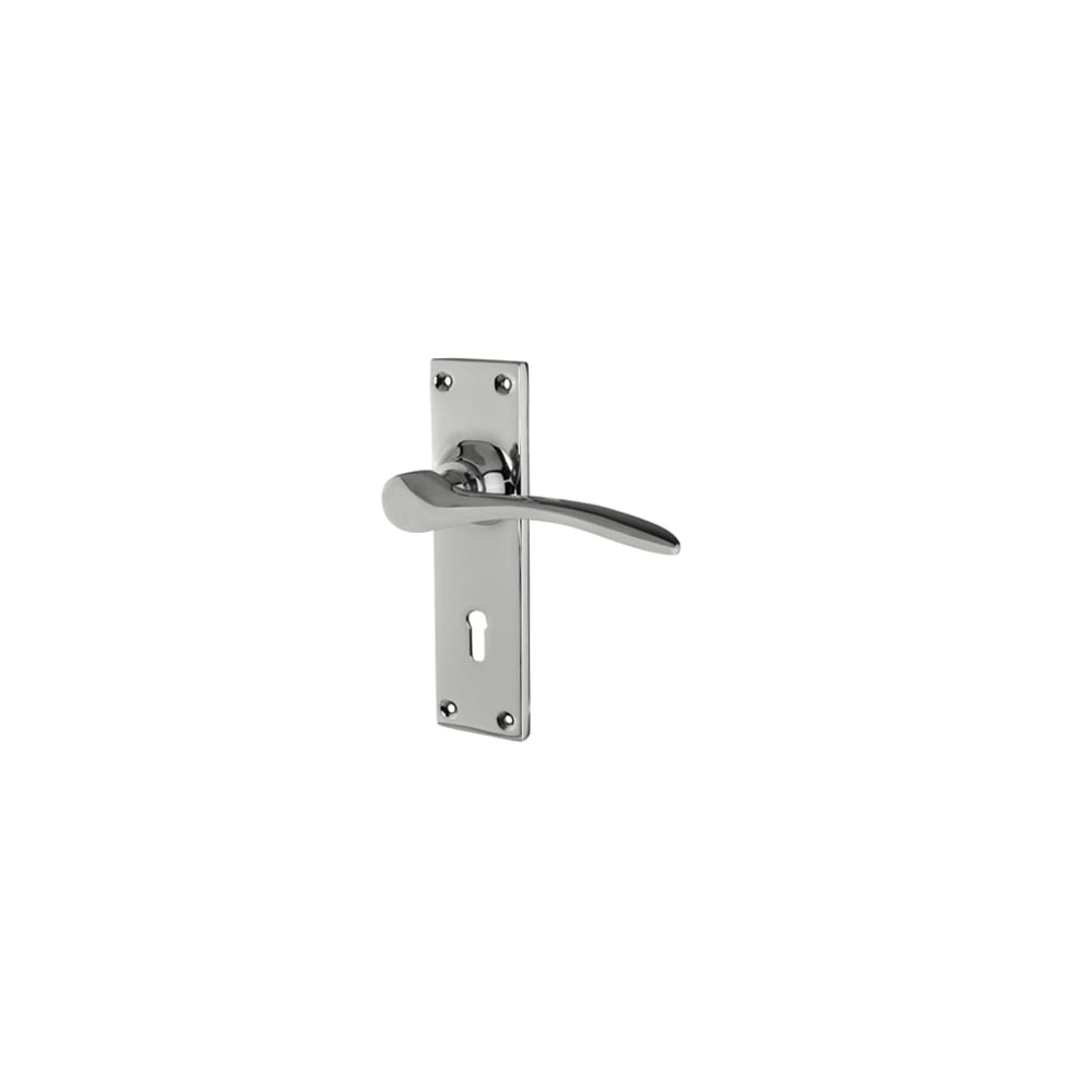Hampstead Buckingham Lock Door Handle - Keyhole - 152 x 41mm - Polished Chrome