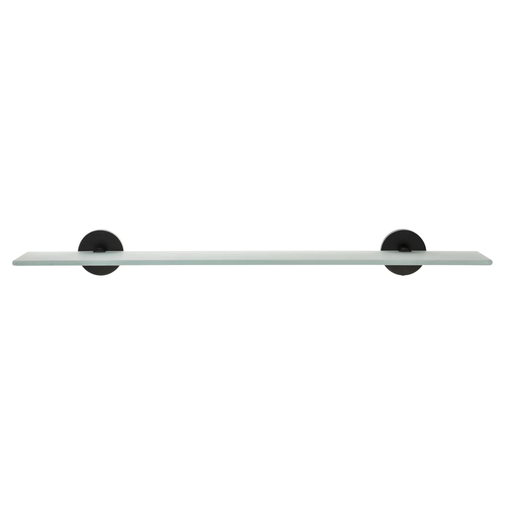 Metlex Cygnus Glass Shelf - 530 x 125 x 54mm - Matt Black