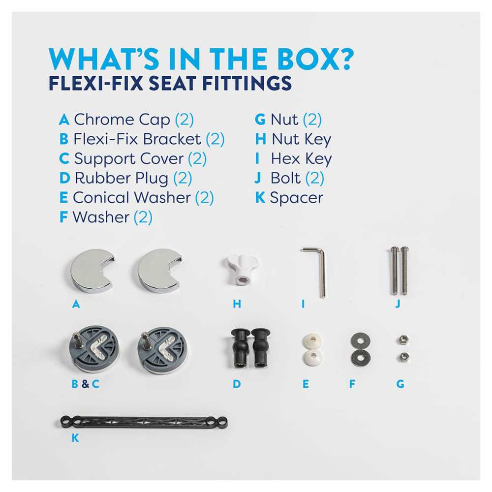 Croydex Michigan Slimline Flexi-Fix Soft Close Toilet Seat - White