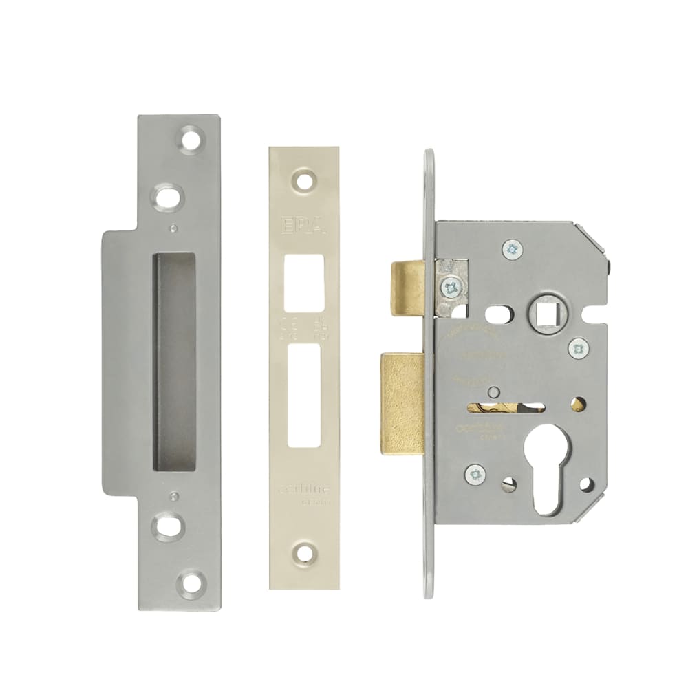 ERA Viscount Euro Profile Sashlock - 64mm Case - 44mm Backset - Satin Chrome 