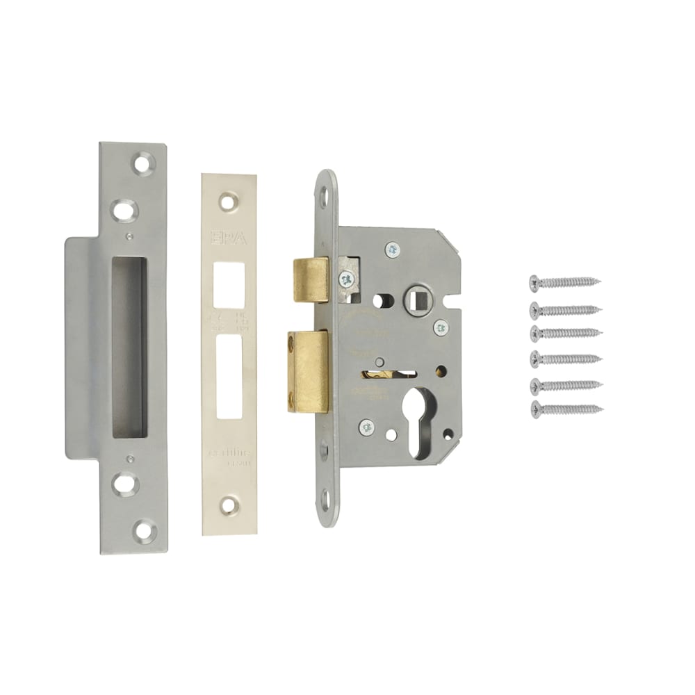 ERA Viscount Euro Profile Sashlock - 64mm Case - 44mm Backset - Satin Chrome 