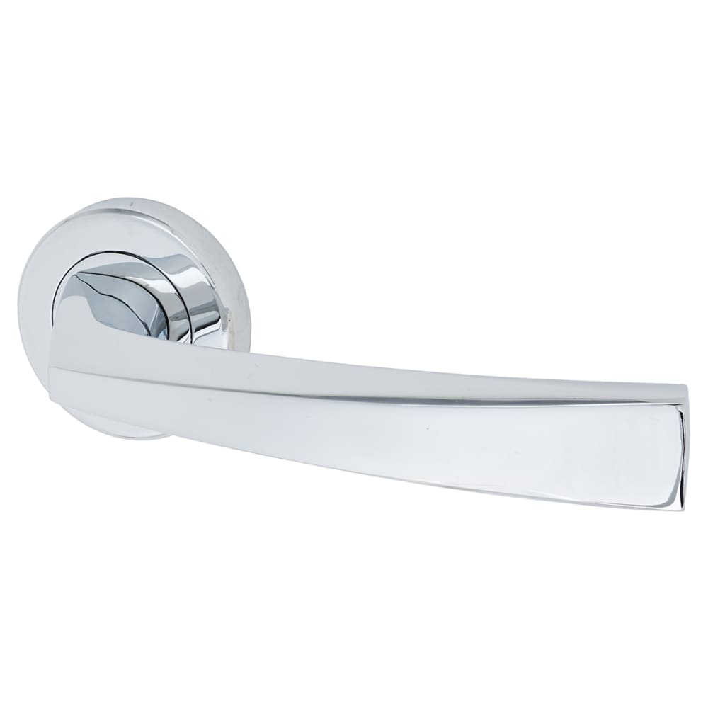 Carlisle Brass Serozzetta Scopo Door Handle on Rose Polished Chrome