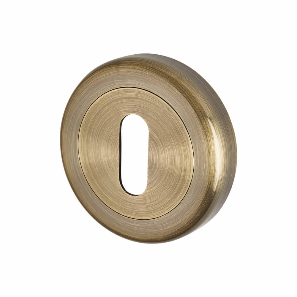 Altro Escutcheon - 50 x 50mm - Keyhole - Antique Brass