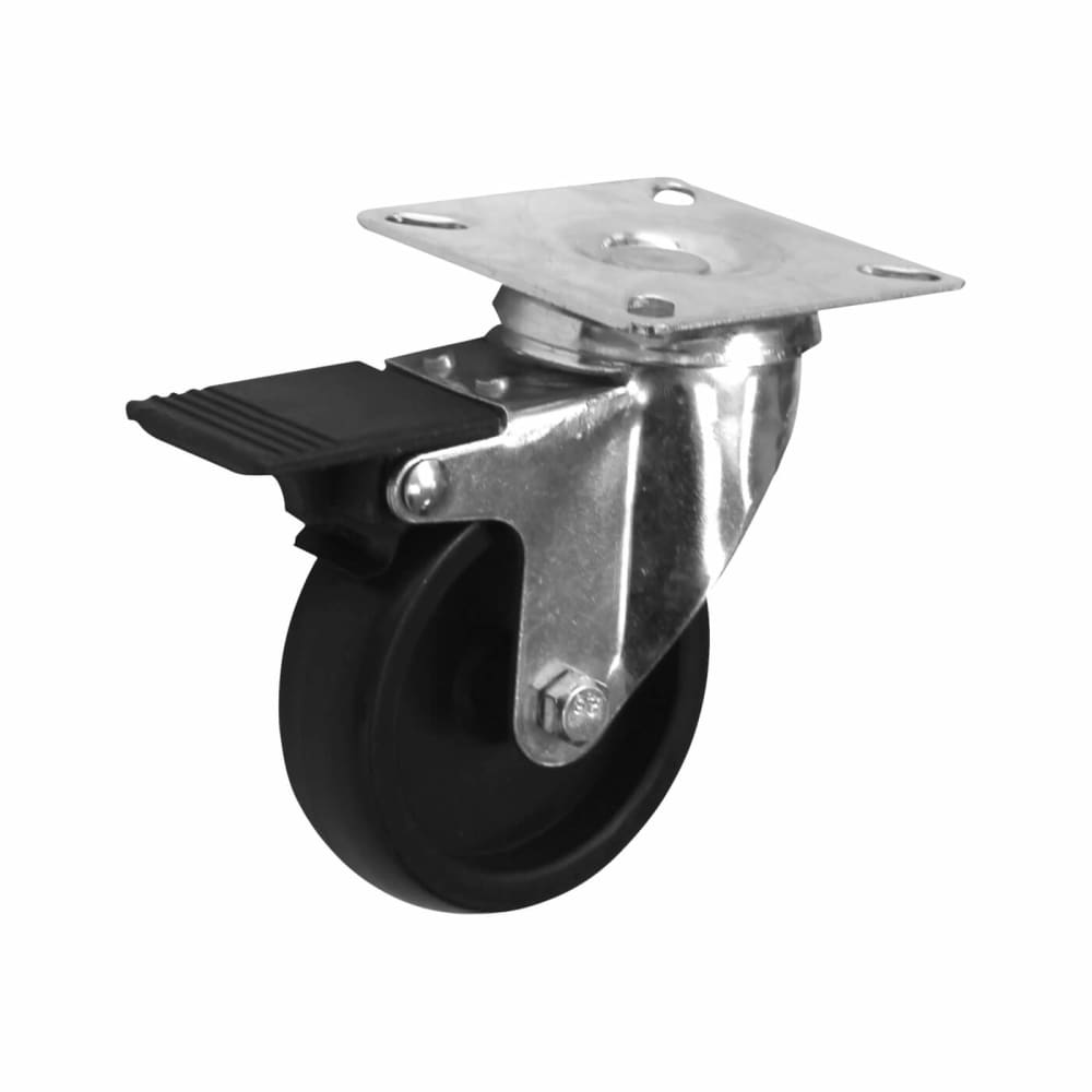 Coldene Castor - 2 x Swivel 2 x Swivel Braked - 120kg Max - 50mm Diameter - Black - Pack of 4