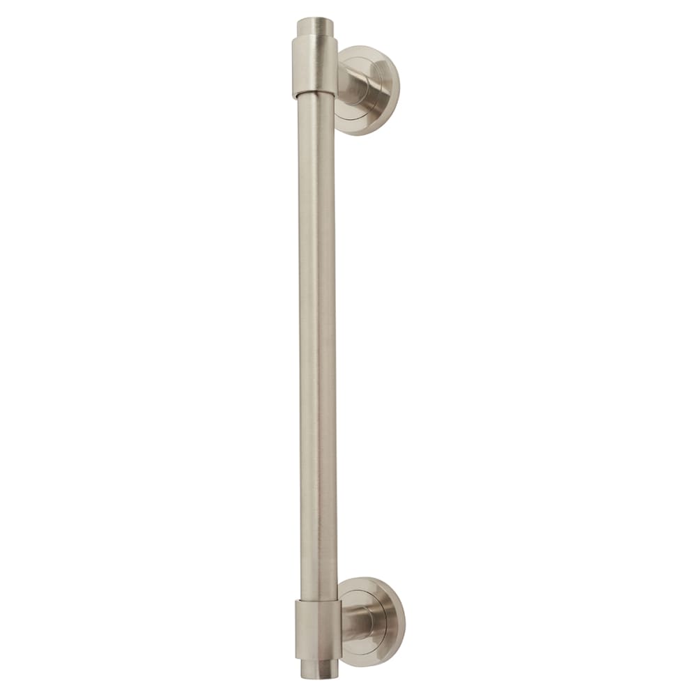Altro T-Bar Door Pull Handle on Rose - Screw Fix - 300mm Centres - Satin Nickel