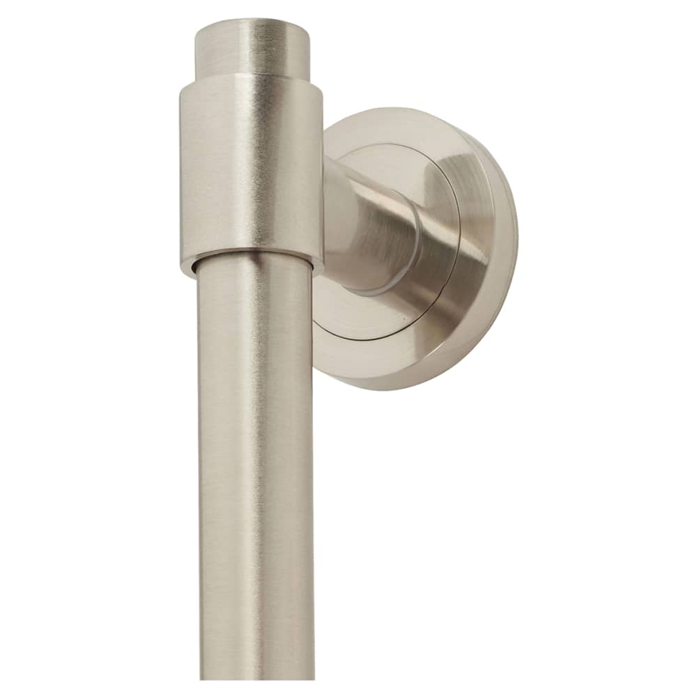 Altro T-Bar Door Pull Handle on Rose - Screw Fix - 300mm Centres - Satin Nickel