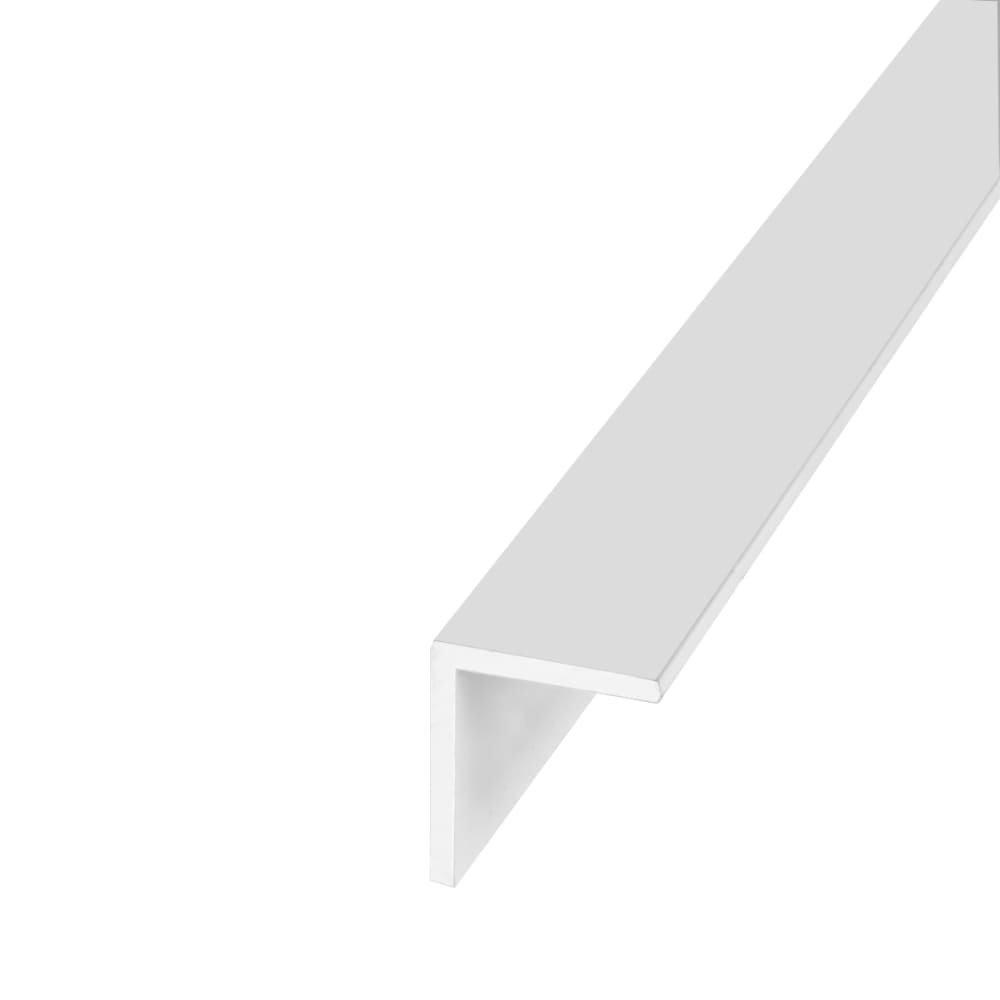 Rothley 1000mm Plastic Angle - Unequal Sided - 20 x 10 x 1.5mm - White