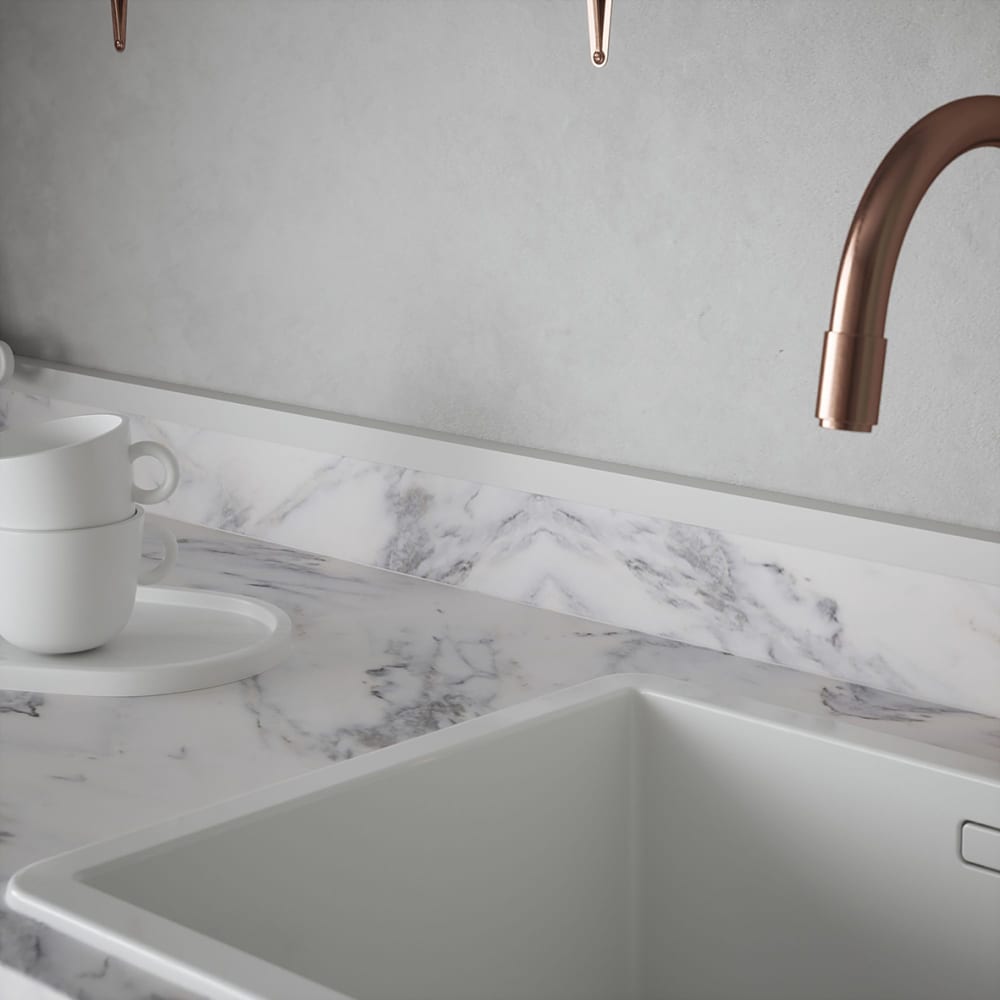 Rothley 1000mm Plastic Angle - Unequal Sided - 20 x 10 x 1.5mm - White