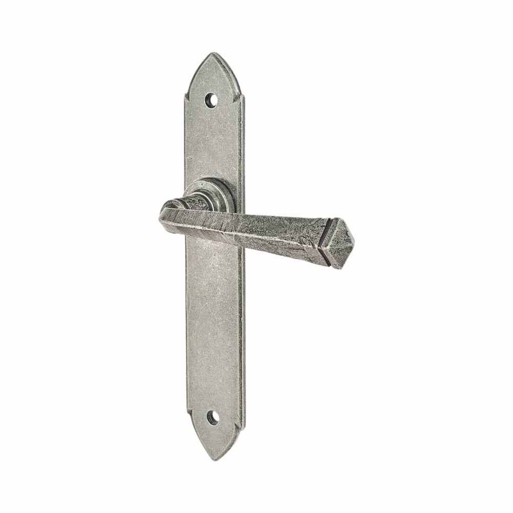 Olde Forge Gothic Latch Door Handle - 247 x 44mm - Pewter